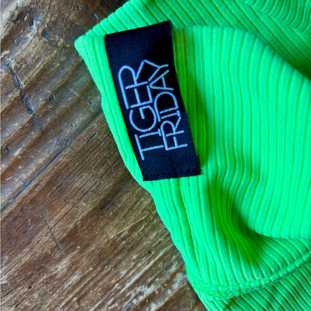 Tiger Friday Bright Green Kids Top